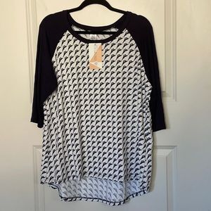 Honey &Lace Swordfish Raglan Top 3XL NEW!!!